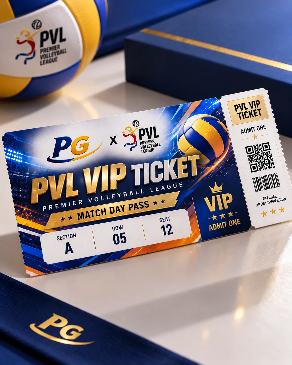 Disenyo ng tiket sa PG at PVL; itatalaga sa mga mananalo ang aktuwal na laro at kategorya